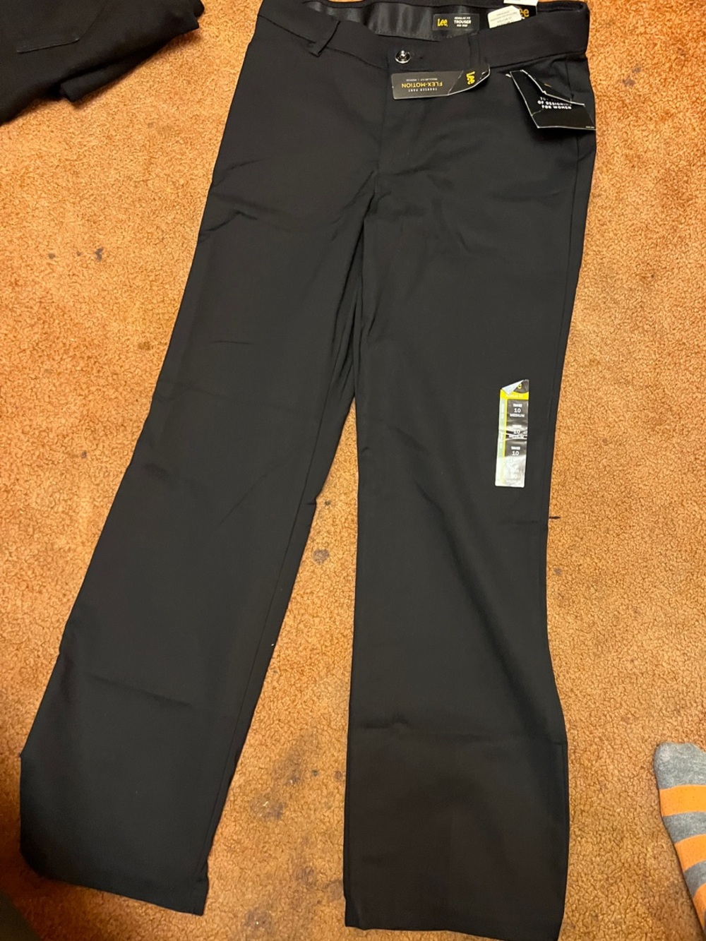 Lee Black Straight-Leg Work Pants